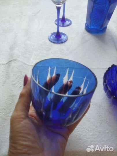Синее стекло кобальт