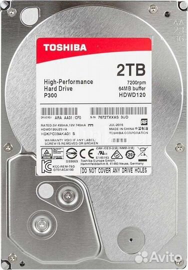 Жесткий диск Toshiba 2Tb