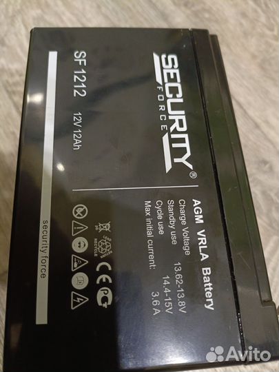 Аккумулятор agm 12Ah 12v