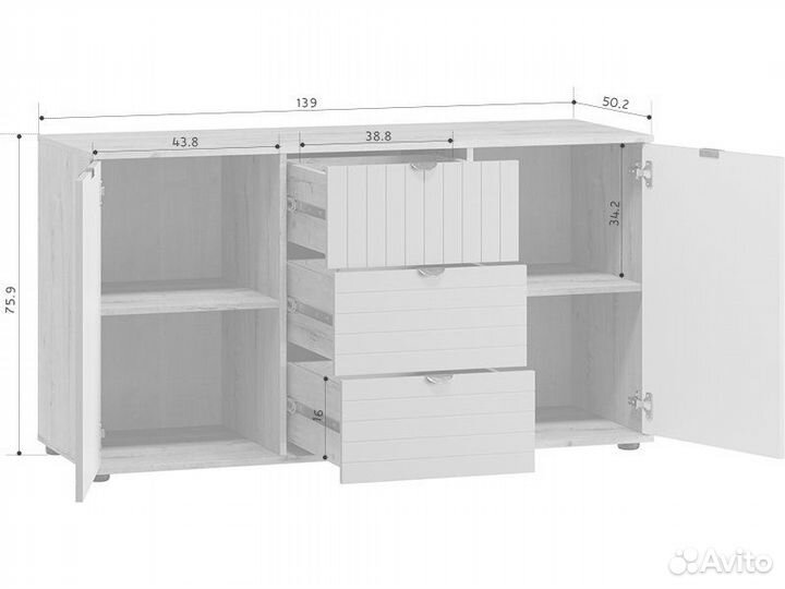 Тумба Монблан-2 Line Grafit