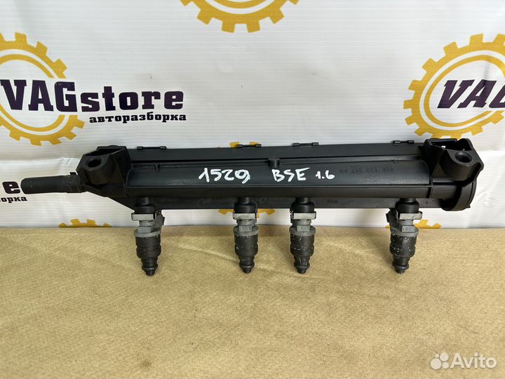 Топливная рампа с форсунками 1.6 BSE Audi A3 2005