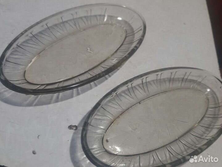 Селедочница стекло ссср.6штук