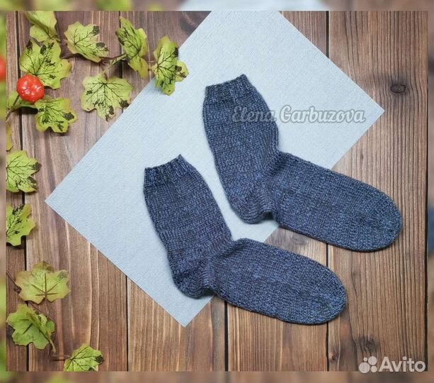 Вязаные Мужские Носки 42/43р(ручной работы)