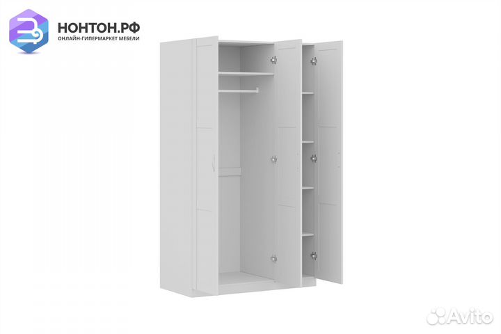 Шкаф трехстворчатый Пегас белый