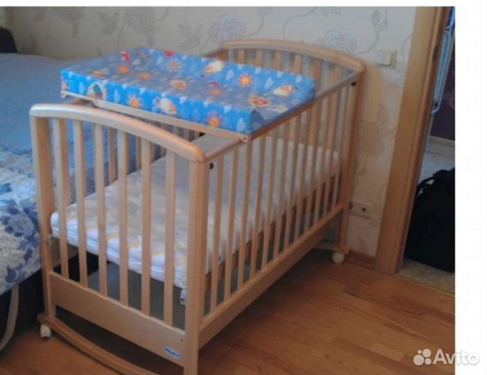 Кроватка beby italia, пеленальная доска, бортик в