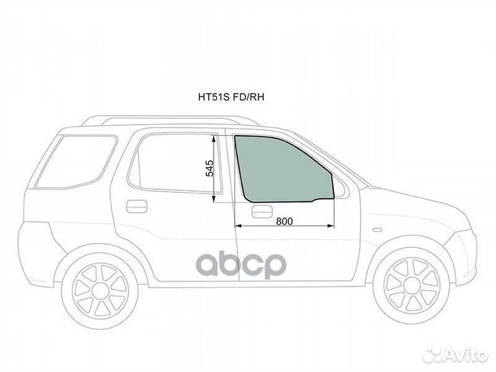 Стекло боковое опускное (Спереди/ Справа/ Цвет