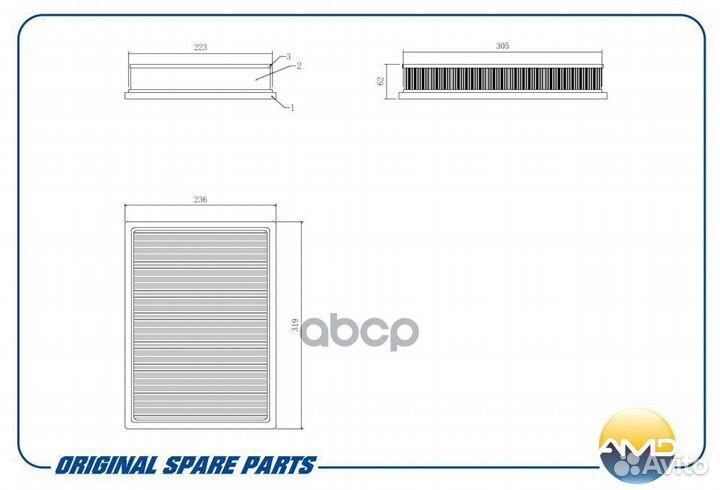 Фильтр воздушный amdfa351 AMD