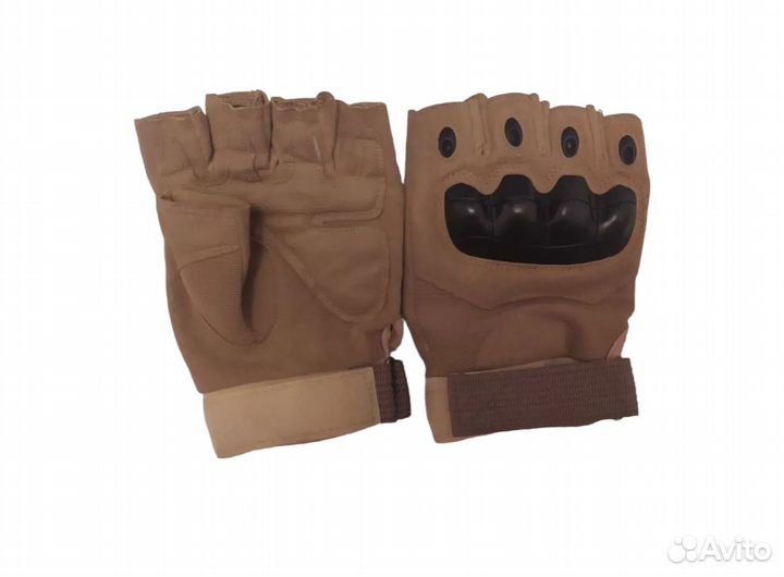 Tактические перчатки без пальцев (кайот) XXL