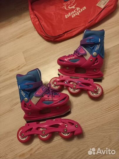 Коньки фигурные и роликовые раздвижные 26р-29р