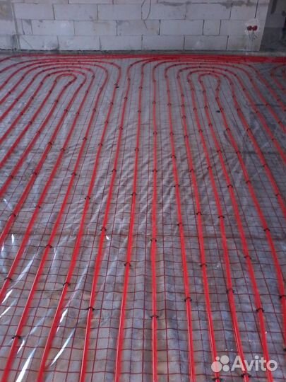 Монтаж тёплых полов. Теплый пол. Водяной