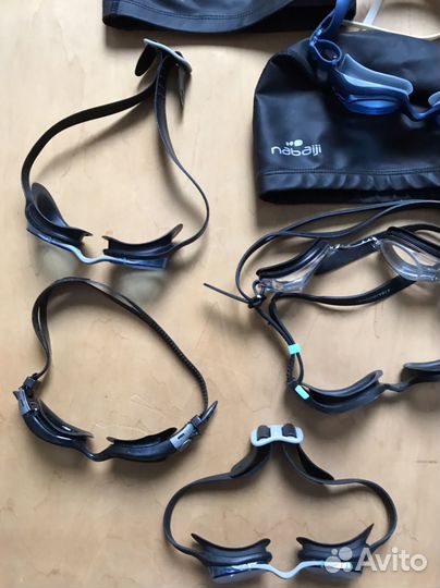 Очки и шапочки для плавания