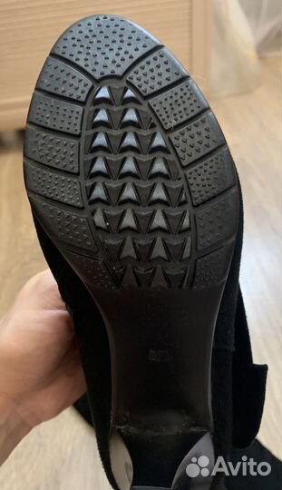 Сапоги зимние замшевые