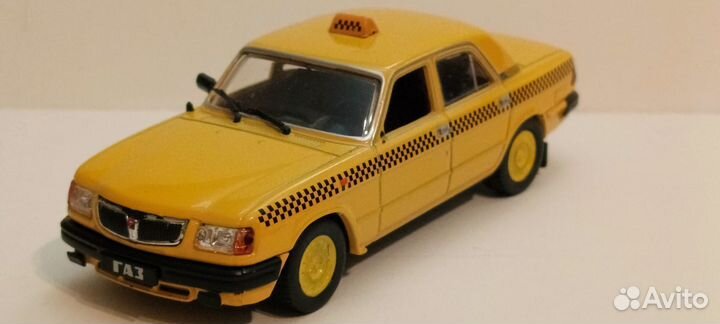 Волга газ 3110 такси, масштаб 1/43, Деагостини