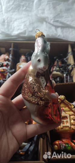 Елочная игрушка заяц ариель