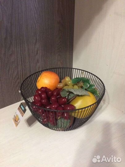 Ваза корзинка металлическая для фруктов