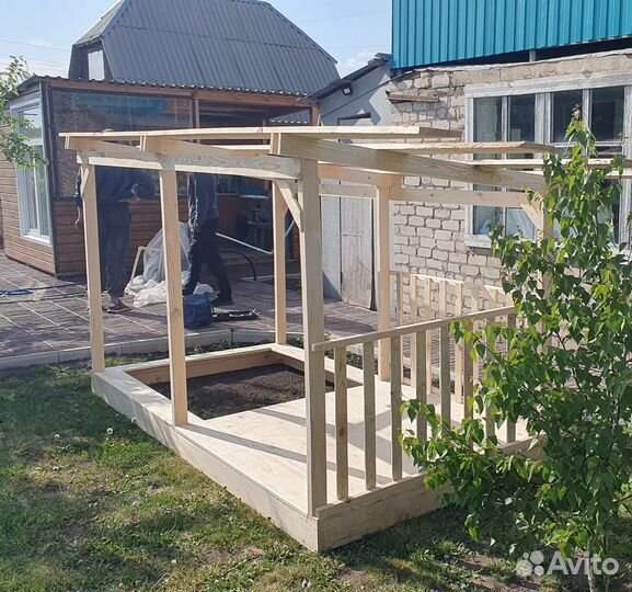 Беседка с песочницей