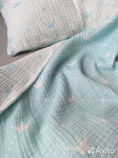 Новый Муслиновый плед детский 125х135см