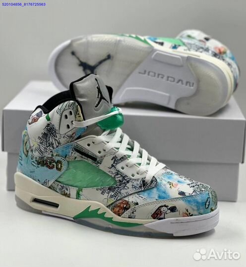 Кроссовки Nike Air Jordan 5 Retro White (Арт.13890