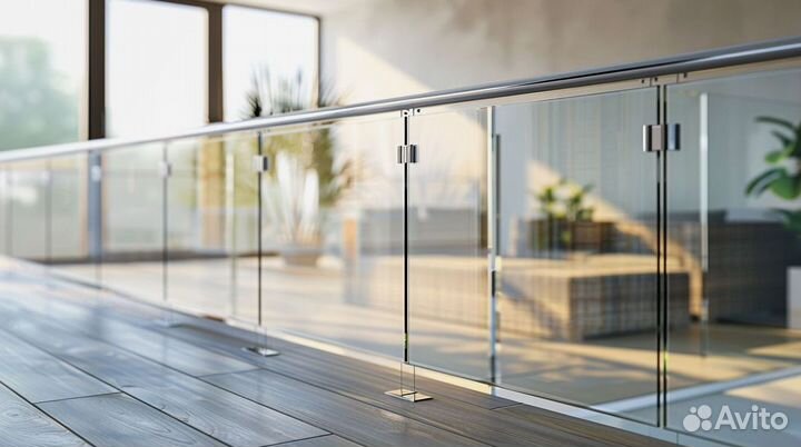 Стеклянное ограждение под кдюч