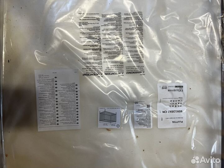 Детская кроватка с матрасом IKEA