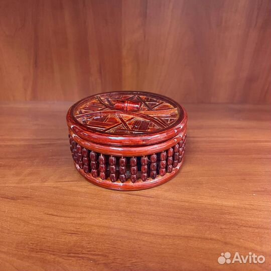 Конфетница шкатулка корзинка из бамбука 2 вида