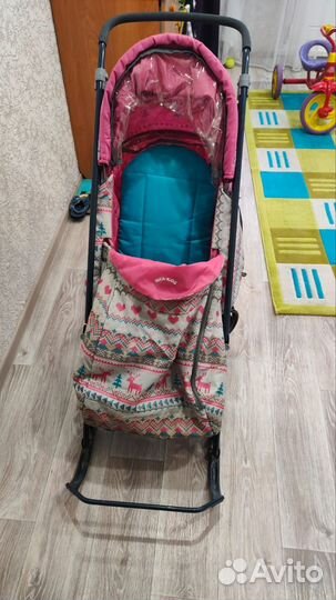Детские санки коляска бу