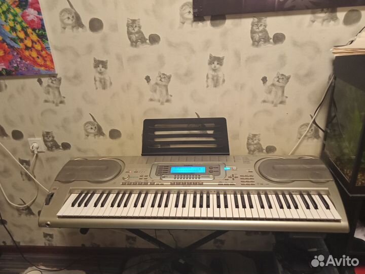 Синтезатор casio wk 3300+ подставка+педаль