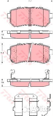 Колодки тормозные hyundai Accent KIA Rio задние TR