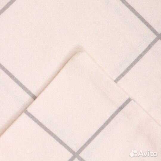 Кпб Этель евро 'Клетка' цв.бежевый, 208*215см, 250