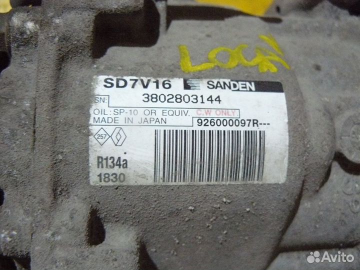 Компрессор кондиционера для Renault Sandero Logan