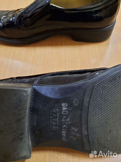 Ботинки лакированные военные