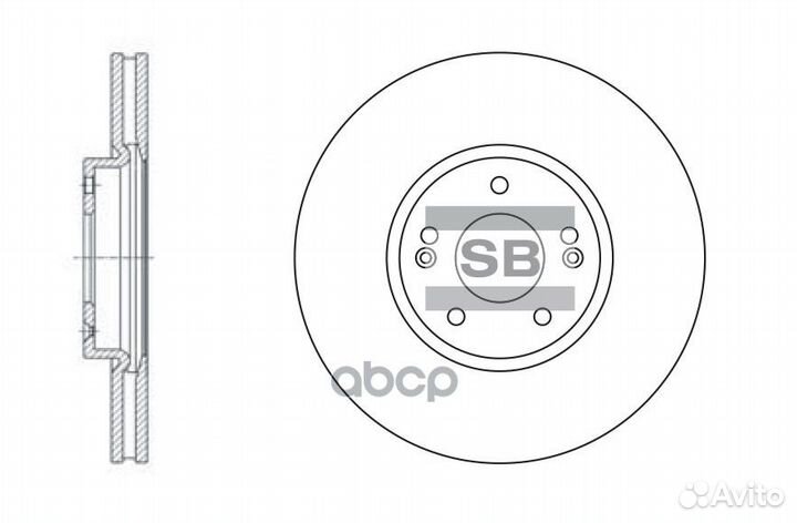 Диск тормозной передний hyundai veracruz 06- sd