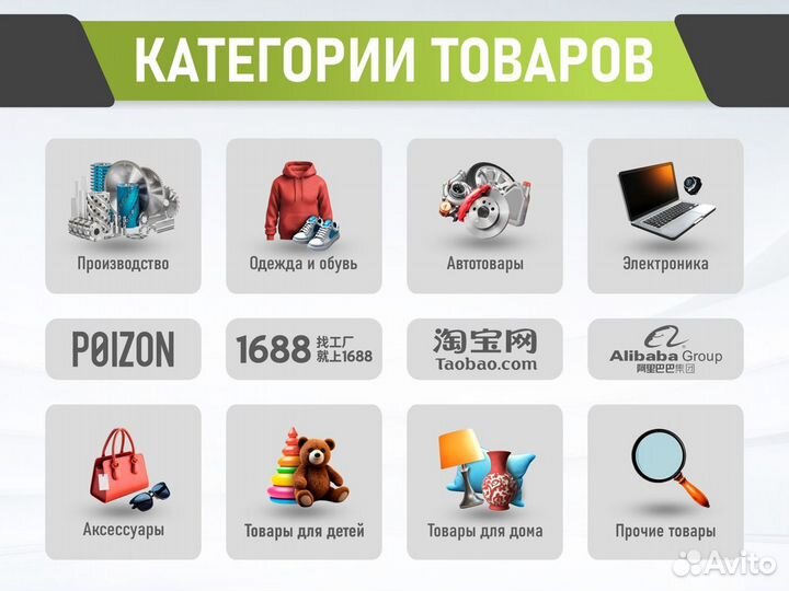 Карго Доставка грузов из Китая 1688 Poizon TaoBao