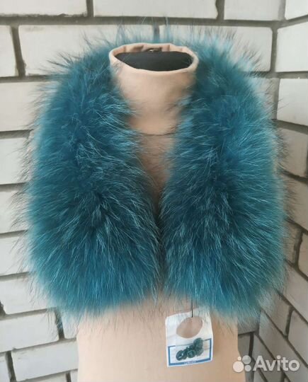 Воротник-опушка натуральный мех енота