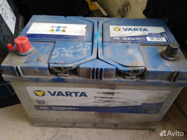 95Ач аккумулятор б/у Varta G8