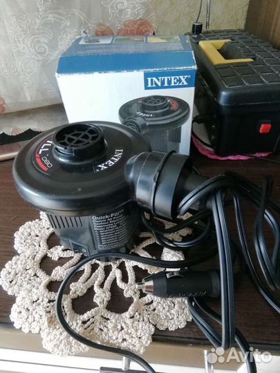 Матрас надувной синий1.20м х 1.91м х22см с насосом