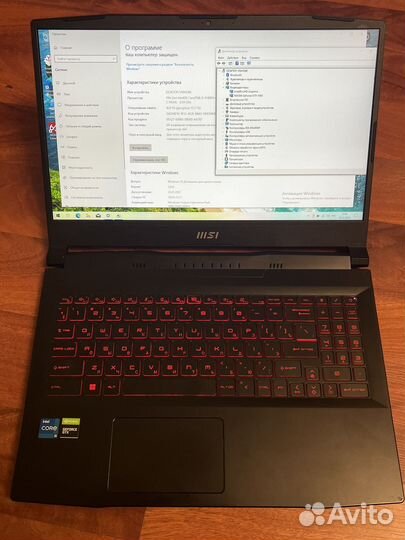 Игровой ноутбук msi katana gf66