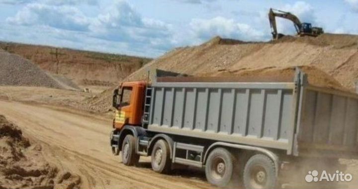Грунт песок щебень торф отсев в Гатчине