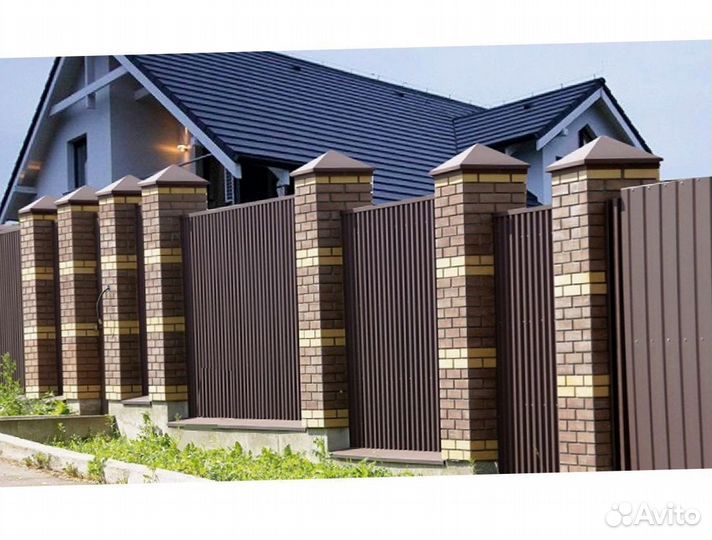 Забор из профнастила с установкой