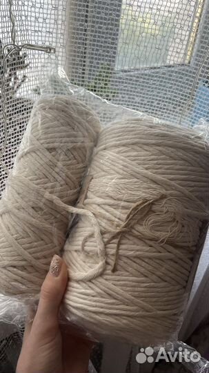 Шпагат хлопковый для рукоделия, макраме, вязания