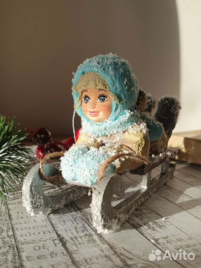 Ватные елочные игрушки