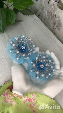 Бантики снежинки