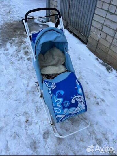 Детские санки коляска