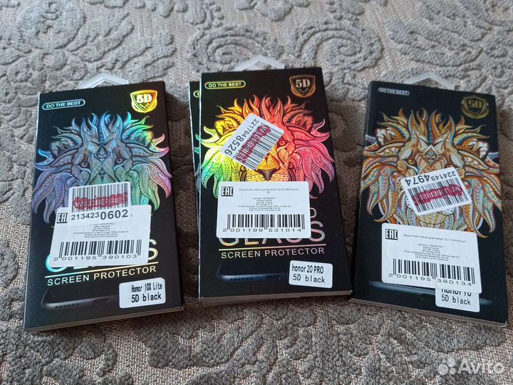 Защитное стекло 5D/9D на Honor/Huawei/Realme C3