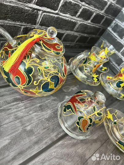 Эксклюзивный чайный сервиз ручной росписи