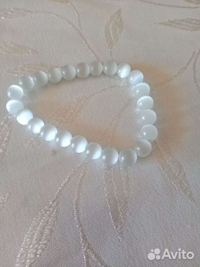 Бусы кошачий глаз