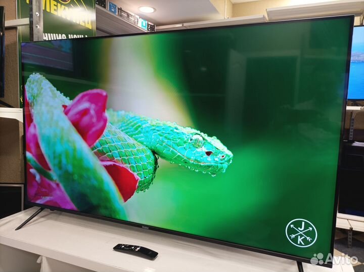 Огромный яркий SMART 4K TV Haier, 150 cm, Wi-Fi