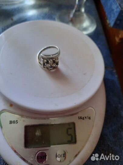 Серебро: серьги + кольцо