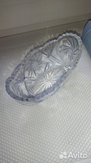 Ваза салатник хрусталь лодочка