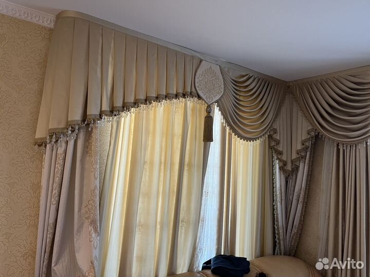 Комплект штор с ламбрекеном